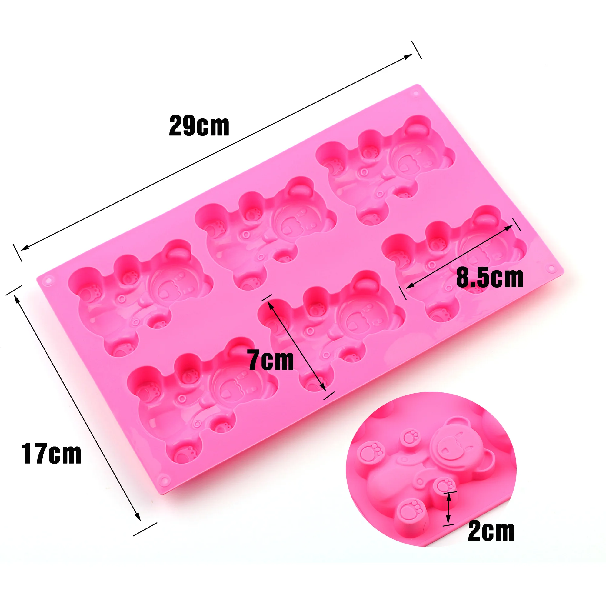 Lovely 3D Bear Form Cake Mold Silicone Mold Baking Tools Kitchen Fondant Cutters Kitchen Fondant Chocolate Mold Decorating