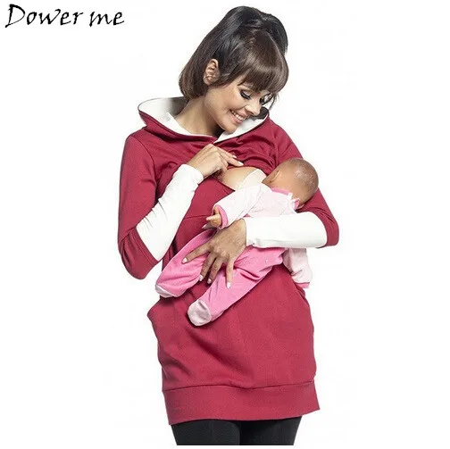 

Maternity Pregnant Women Nursing Long Sleeve Breastfeeding Hoodie Autumn Winter Tops Jumper Top Pullover Casual Sweatshirts