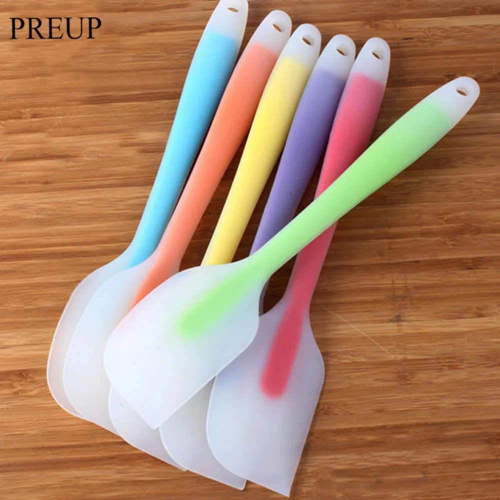 Random Color Silicone Spatula Spoon Cookie Spatulas Pastry Scraper