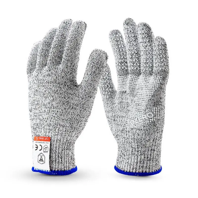 Устойчивые к порезам перчатки уровень 5 противоскользящие садовые защитные рабочие защитные перчатки - Цвет: Gray