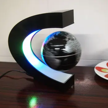 

Gifts Magnetic Floating Globe C Shiape Rotating Globe Photo Frame Magnetic Levitation Floating w Light