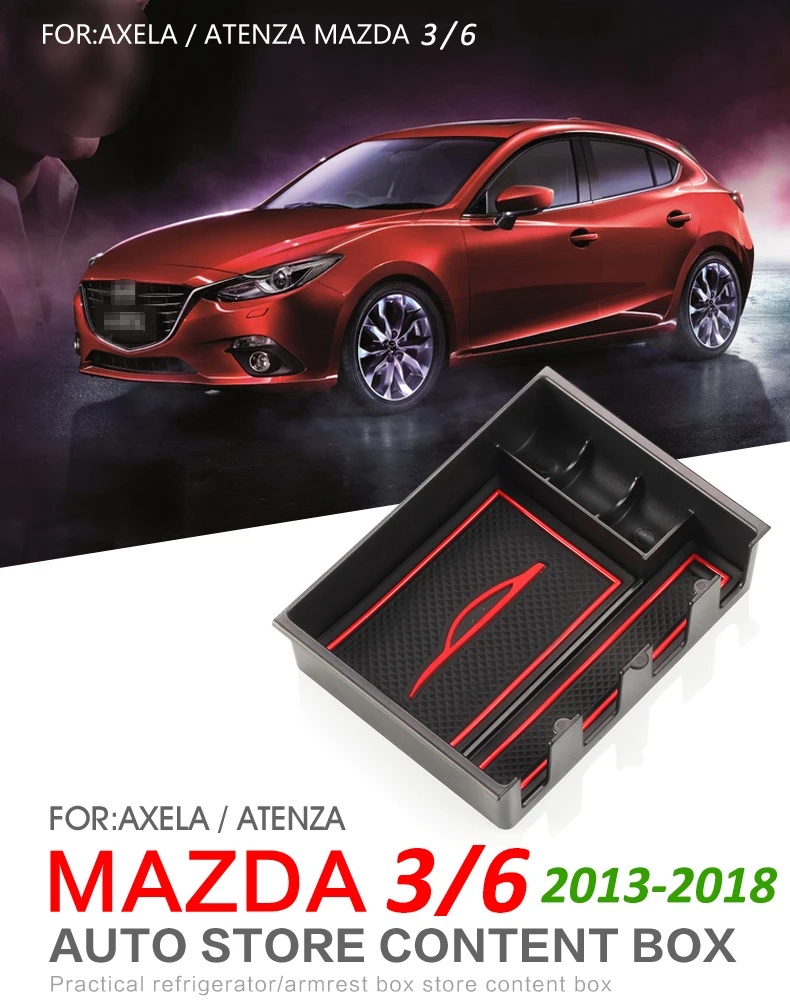 Для Mazda 3 BM BN Mazda 6 GJ GL подлокотник коробка для хранения автомобильный Органайзер аксессуары Atenza Axela автомобильный Стайлинг