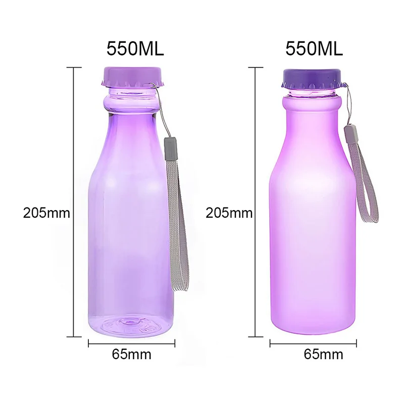 550 мл Небьющийся матовый герметичный пластиковый чайник, портативная бутылка для воды для путешествий, йоги, бега, кемпинга, 7