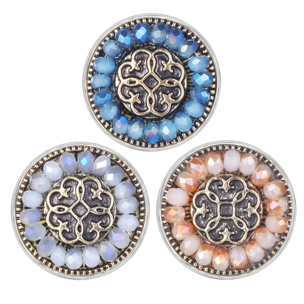 Vocheng Ginger Snaps Charms Colorful Vintage 3 Colors Snap Button Jewelry 18mm Vn 1843vocheng