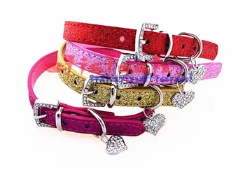 

by dhl or ems 100pcs Fashion 4 Sizes Leather Puppy Pet Dog Collar Cat Neck Strap Necklace