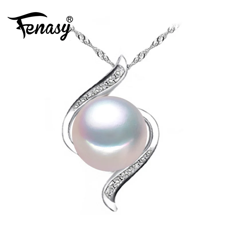 

FENASY natural Pearl Jewelry,necklaces&pendants,Natural Freshwater Pearl Silver Necklace necklace for women,best friends pendant