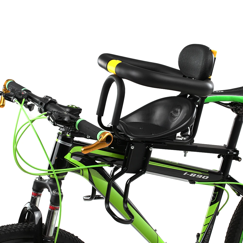 Безопасное детское Велосипедное Сиденье, переднее детское сиденье, детское седло с педалями для ног, поддержка спины для горного велосипеда
