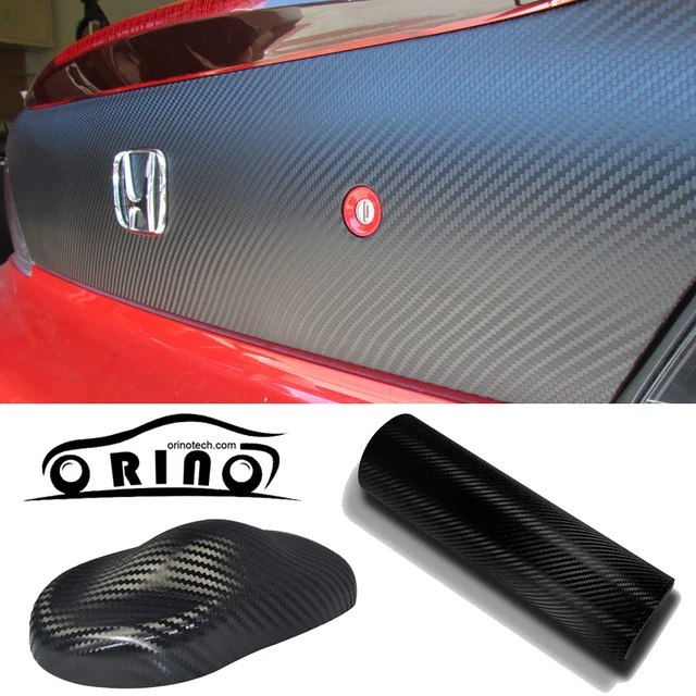 Black Car Styling 1.52*30m/roll DIY Waterproof Car Stickers 3D Car Carbon Fiber Vinyl Decorative Film Paper