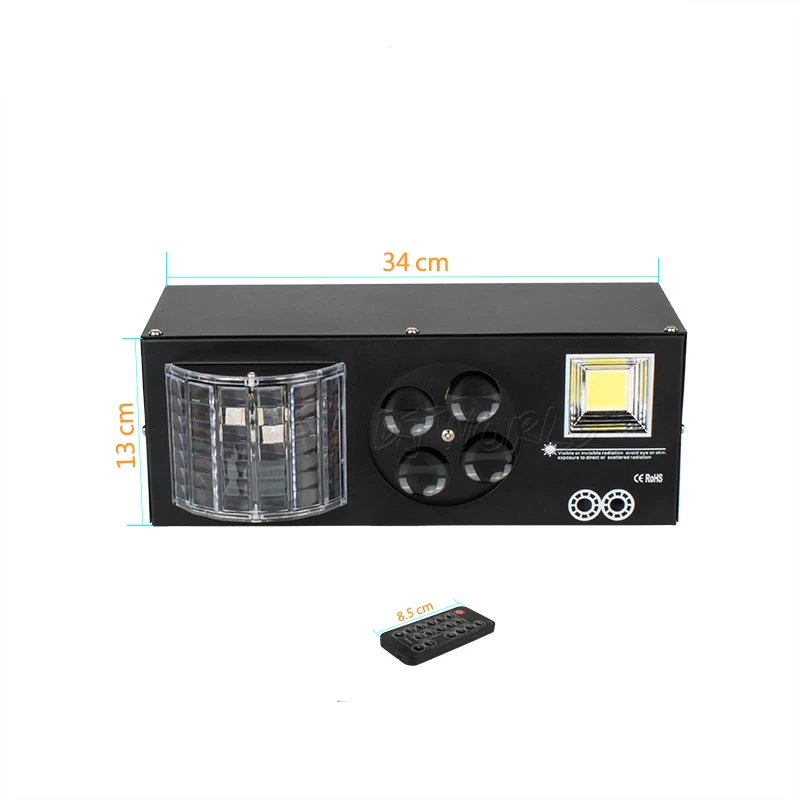 Хороший дизайн беспроводной пульт дистанционного управления светодиодный лазерный стробоскоп 4в1 DMX512 светильник эффект подходит для дня рождения для 10 каналов