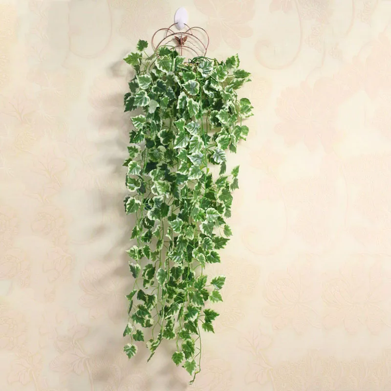 Искусственные зеленые горшечные растения, лист плюща, домашнее свадебное украшение, искусственный цветок, пластиковая гирлянда, лоза, искусственные цветы, Висячие на стену - Цвет: A2