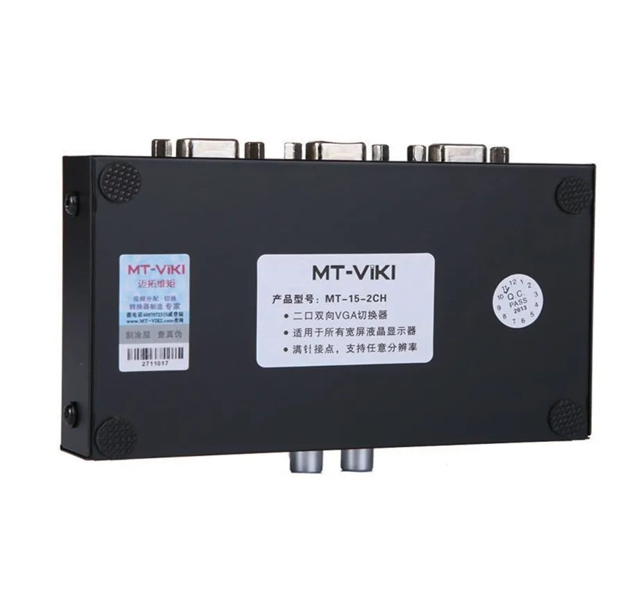 Высокое качество MT-VIKI MT-15-2CH 1080p Высокое разрешение 2 порта VGA коммутатор коробка концентратор для хост-компьютера монитор Поддержка широкий экран