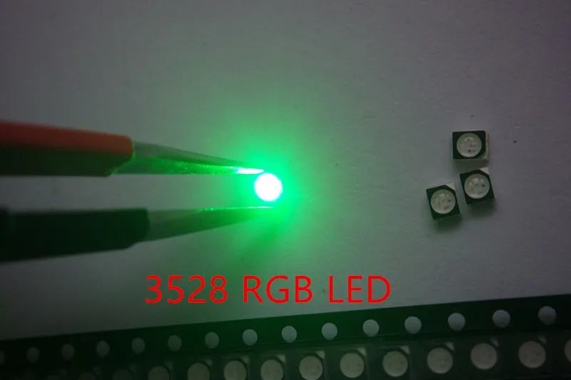 100 шт питание для RGB 1210 3528 SMD SMT PLCC-2 светодиодный Красный Зеленый Синий