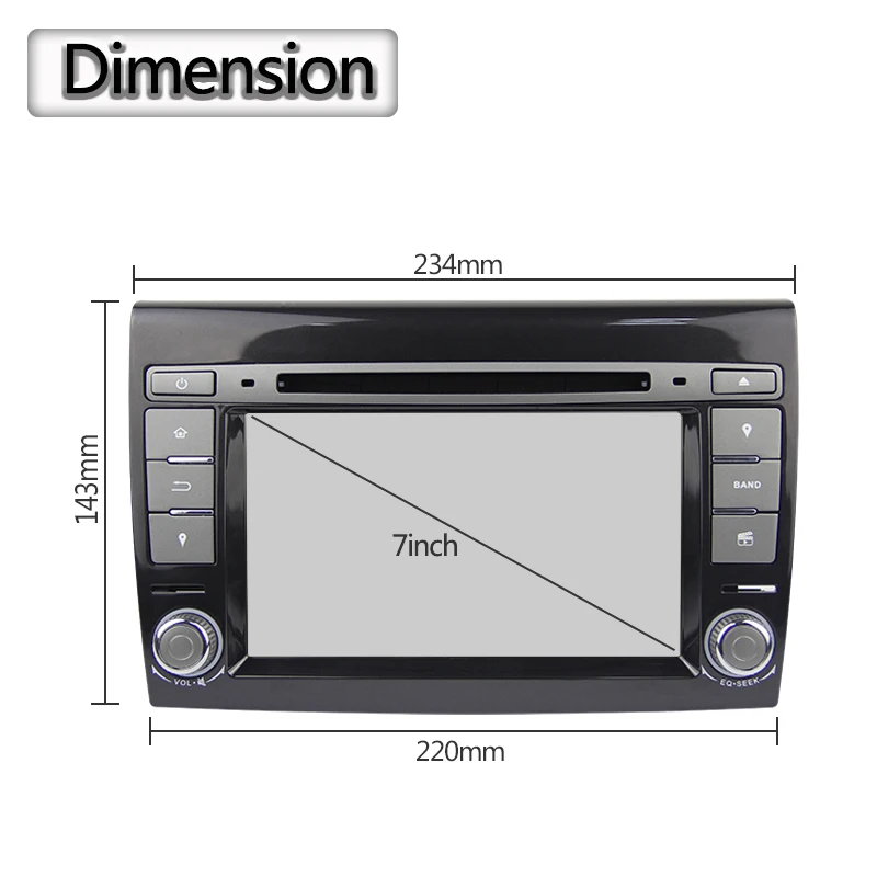 Cheap Android 9.0 9.1 Car DVD Player 2 din Stereo for Fiat Bravo 2007-2014 Radio NAVI GPS Navigation System 1024*600 Bluetooth Wifi 8