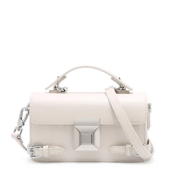 

Moxi 100% Genuine Leather Women Messenger Bag Small Natural Cowhide Wild Single Shoulder Bag Fashion Mini Square Bag Women