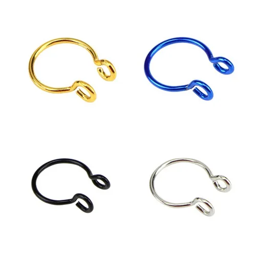 4pcs Nose Ring 2019New Stainless Steel Twist Circle Lip Tragus Piercing Daith Earrings Multifunctional Body Jewelry