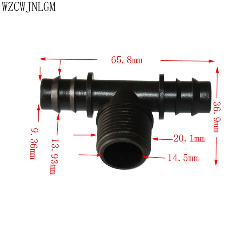 Садовый оросительный 1/2 поворот 16 мм шланг Колючая Тройник фитинг микро оросительный шланг фитинг 1/2 'резьба 30 шт