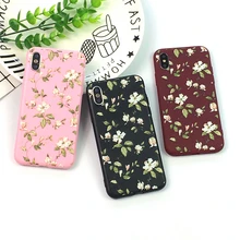 Чехол для телефона Apple IPhone X 6s 7 Plus 8 Plus Чехол симпатичный цветок мягкий TPU чехол для iphone 8 Plus XR XS Max чехол ярких цветов(China)