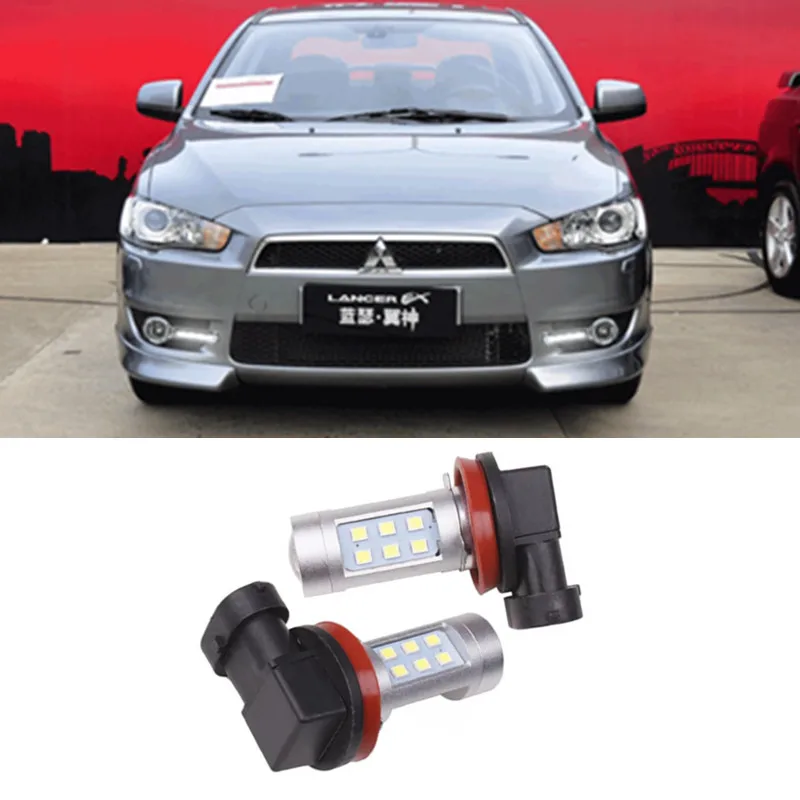 2 шт. Автомобильные светодиодные противотуманные фары H8 H11 для Mitsubishi ASX Lioncel Outlander