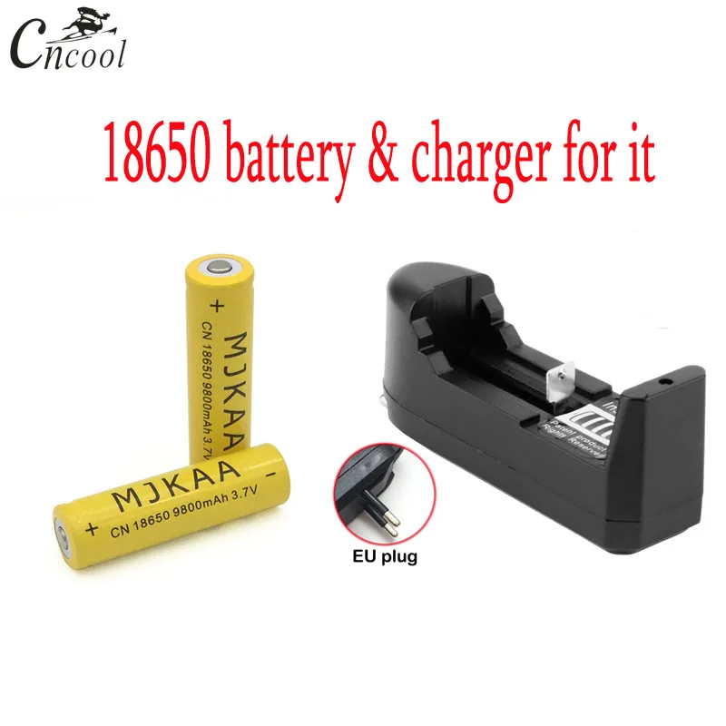 

Cncool 18650 Battery 9800mAh 3.7V Rechargeable Battery Li-ion Lithium Bateria for LED Flashlight and charger for 18650 battery