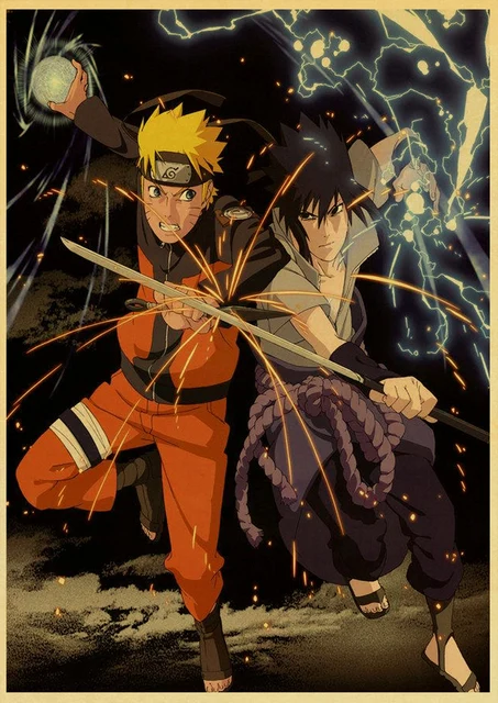 Anime Uzumaki Naruto Affiche de Bande Dessinée Naruto Kraft Papier