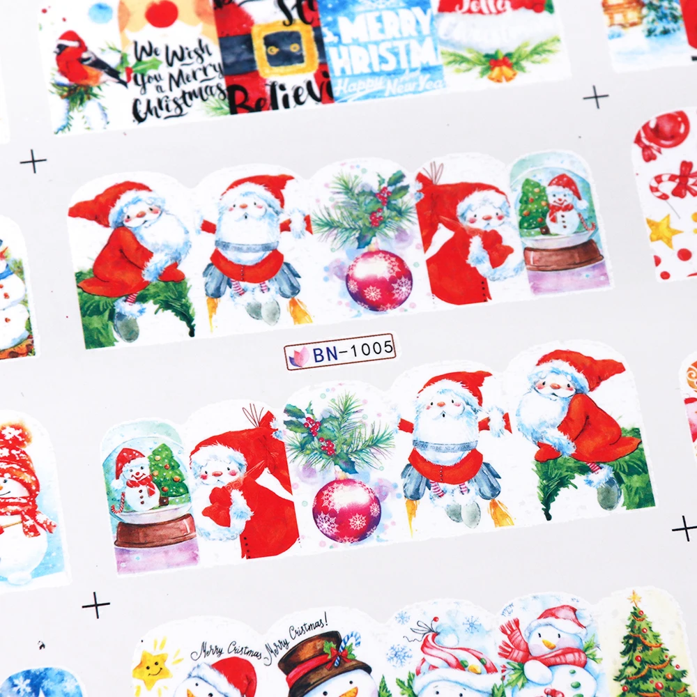3 Christmas Nail Stickers