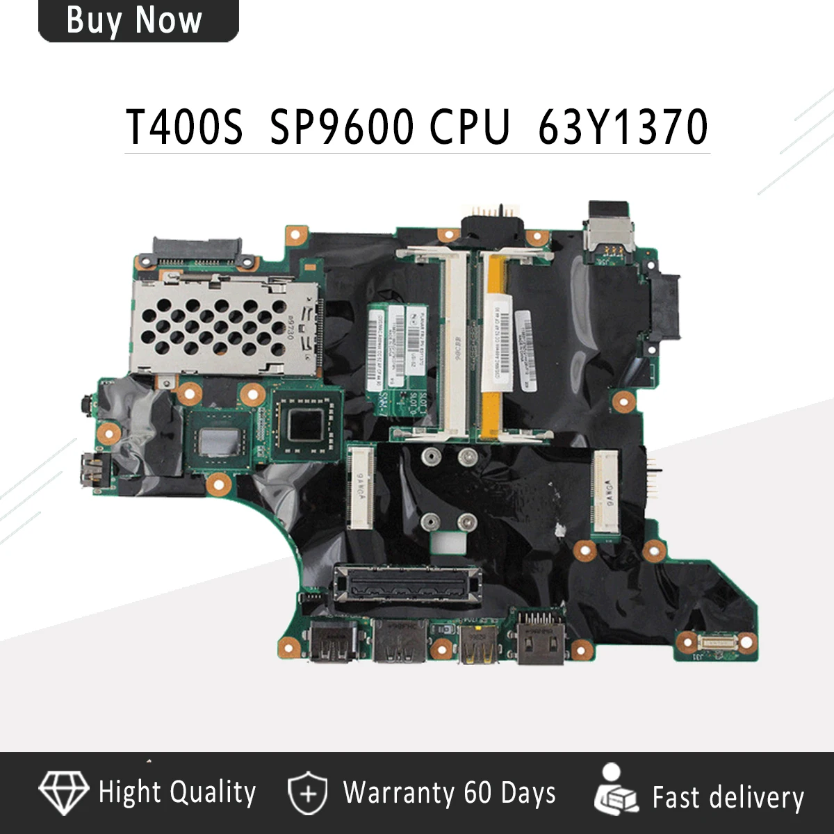 63Y1370 T400S motherboard For Lenovo Laptop with SP9600 CPU Onboard DDR3 fully tested work perfect | Компьютеры и офис