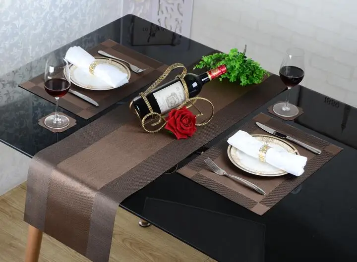 Najtaniej Europejska tabela pvc Runner luksusowy długi obrus łatwy do czyszczenia i szybkoschnący oddychająca mata na stół stolik kawowy