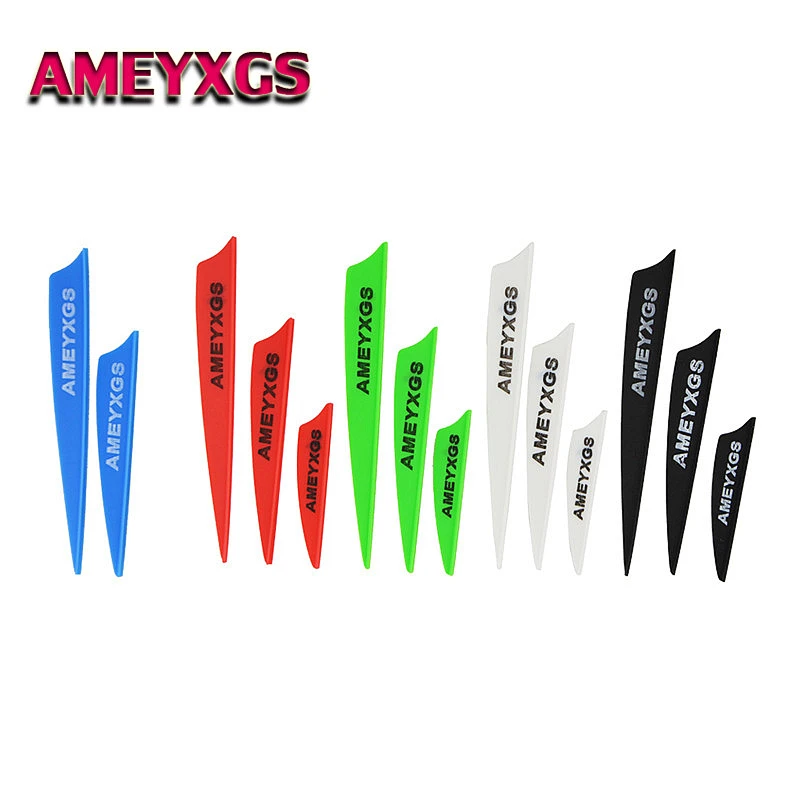 

100pcs 2"/3"/4" Archery Rubber Feather Rubber Vanes Arrow Fletches DIY Tools Shield Shape Arrow Hunting Shooting Accessories