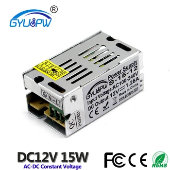 

Mini Size LED Switching Power Supply DC 12V 1.25A 15W Lighting Power Adapter Transformer 100-240V AC to DC12V Led Driver For CNC