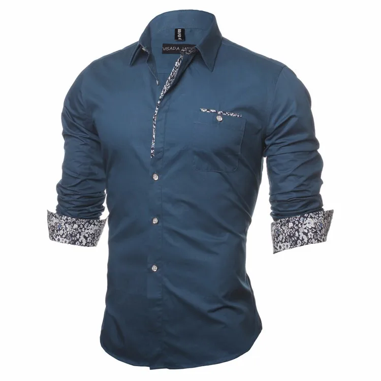 VISADA JAUNA, мужская рубашка, одноцветная, деловая, повседневная, приталенная, мужская, с рукавом, Camisa Social Masculina размера плюс, 5Xl, N128