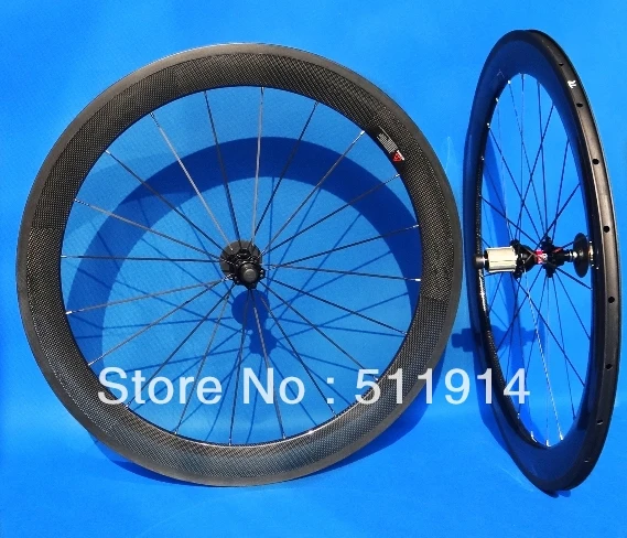 WS-CW06 полный углеродный дорожный велосипед 60 мм Clincher Wheelset 700C Rim черные Спицы черная