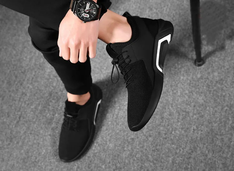 Del Deporte Comodidad Hombre blanco 2019 Zapato Hombres Casual Zapatos De Zapatillas Luz Transpirable Los Moda Malla Diseño Negro Ocio Pwx0qRx1Y