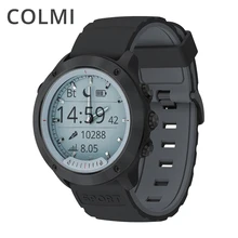COLMI M5 IP68 Luminosa À Prova D’ Água Heart Rate Monitor Relógio Inteligente Tela Transparente Moldura de Aço Inoxidável BORDA Smartwatch