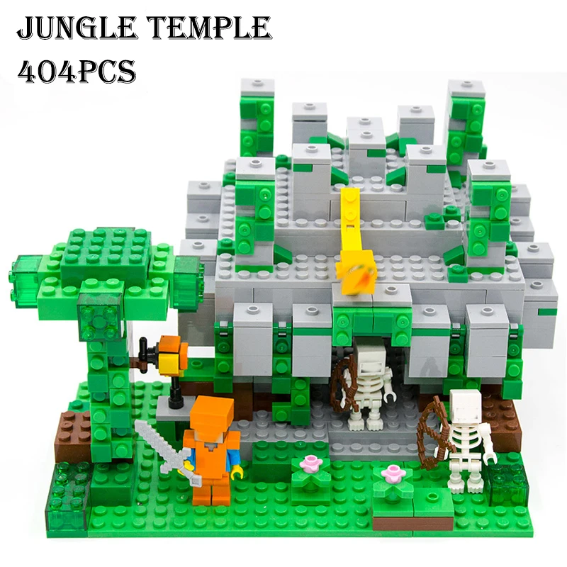 

18026 404pcs MineCraft The jungle temple Model building blocks Bricks kits toys for children compatible with lego 21132 Lepin