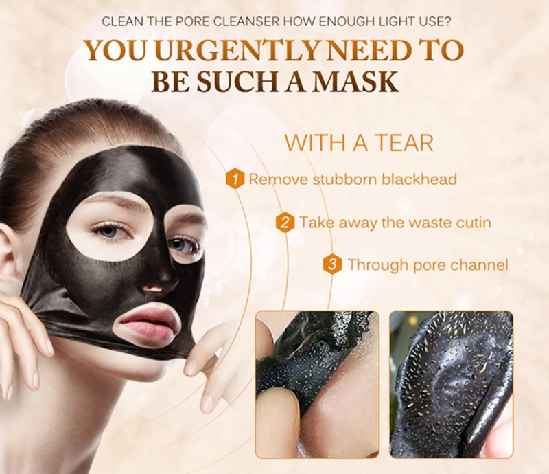 100 шт./лот черный маска черная голова угорь лечения акне Deep Cleansing уменьшить поры маска для лица