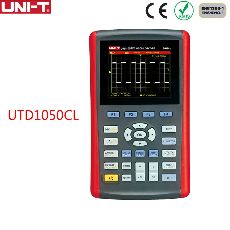 

UTD1025CL UTD1050CL 3.5" Scopemeter Handheld Digital Color LCD Storage 25MHz Mini USB Oscilloscopes 1CH 25MHZ Scope meter