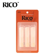 Rico baritone sax juncos, força 2.5 #, 3 # amarelo 3-pacote