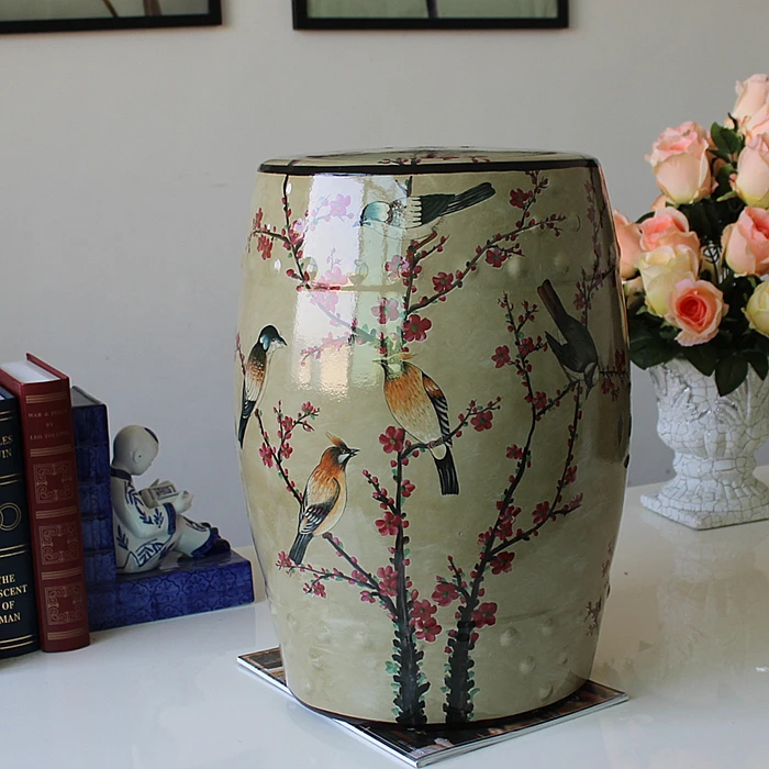 Porcelain Jindezhen dressing ceramic garden stool Chinese ceramic drum