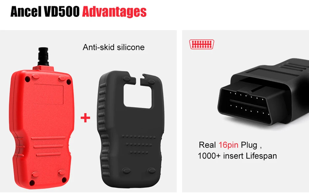 Ancel VD500 OBD2 сканер автомобильный диагностический инструмент для VAG VW Audi Skoda Seat масляный Сервис Сброс EPB тормоз TP проверка прозрачный DTC ABS SRS