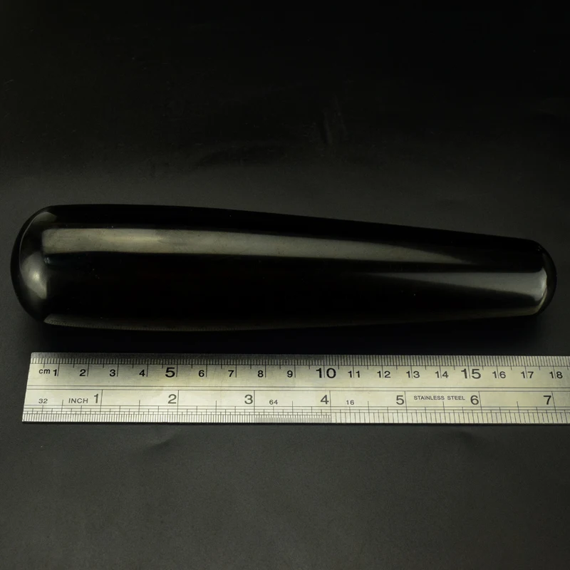 7 inch Natural Black Obsidian Yoni Wands Crystal Massage Relaxation Wands Gemstone Pleasure Stick