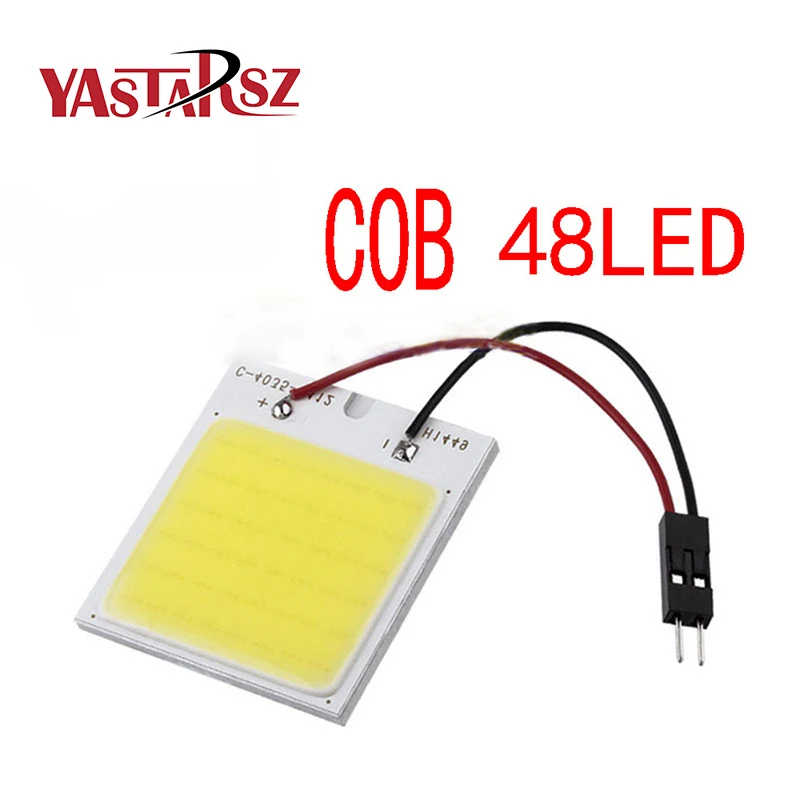 

10x Car led super White cob led 12v 48 SMD car styling Reading indoor Lamp led Car Auto Interior Panel Light Bulb parking