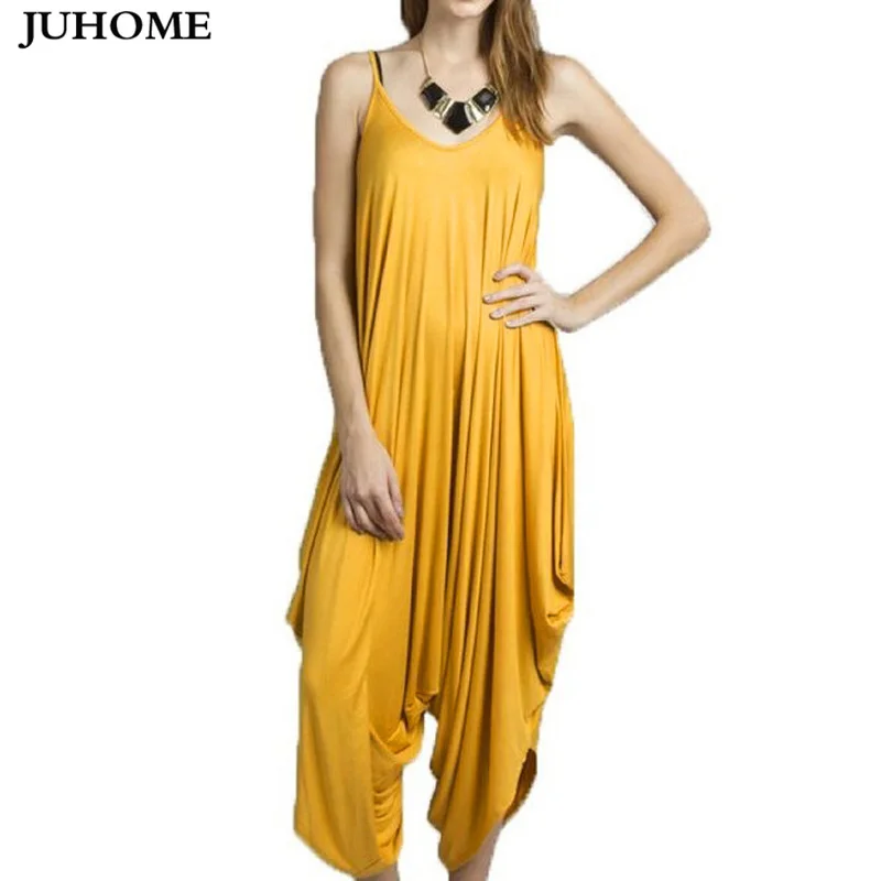 Женский свободный комбинезон без рукавов с V образным вырезом|harem pants jumpsuit|rompers womens