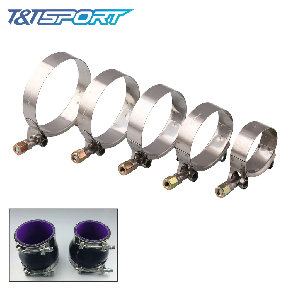 

RYANSTAR RACING 5pcs Turbo Intake Intercooler Stainless Zinc Coated T-bolt clamps 2"2.5"2.75"3"