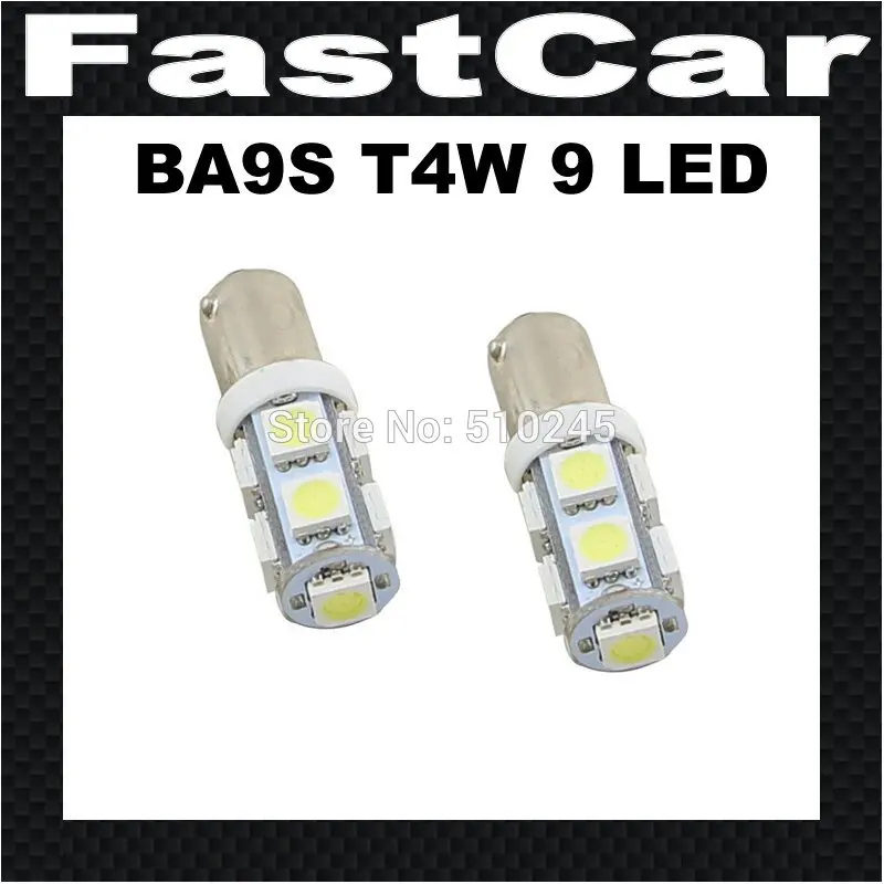 10 шт. автомобисветодиодный светодиодные лампы BA9S 9SMD 5050 6523 H6W T4W | Автомобили и