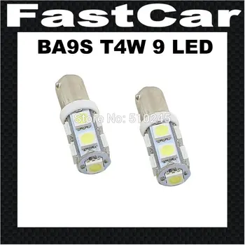 

10x Car Auto LED BA9S 9SMD 5050 LED 6523 1895 H6W T4W 9 led smd 5050 Wedge LED Light Bulb Lamp White DC 12V free shipping