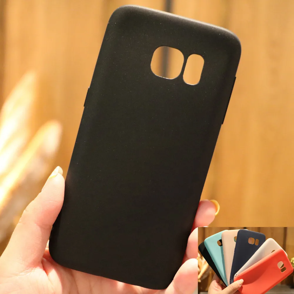 

Sunjolly Solid Color Phone Case Soft TPU Silicon Pink Thin Protector Cover coque fundas for Samsung Galaxy S6/S6 Edge S7/S7 Edge