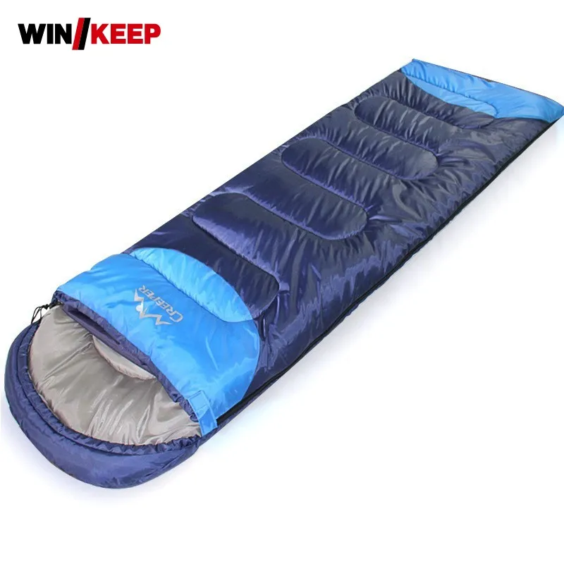 

Ultralight Cotton Camping Sleeping Bag Winter Autumn Envelope Hooded Outdoor Camping Vacuum Bed Hiking Accessories Laybag 1.95KG