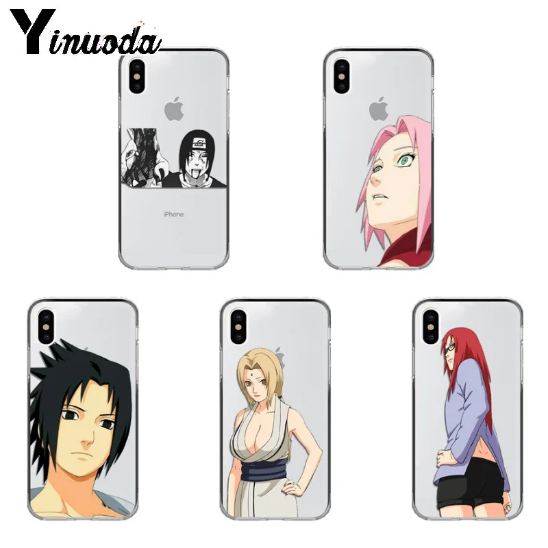 Чехол для телефона Yinuoda Naruto Sasuke Sakura Anime iPhone X Xs Xr XsMax 6 6s Plus 7 7plus 8 8plus 5 5s 5c SE|Бамперы| |