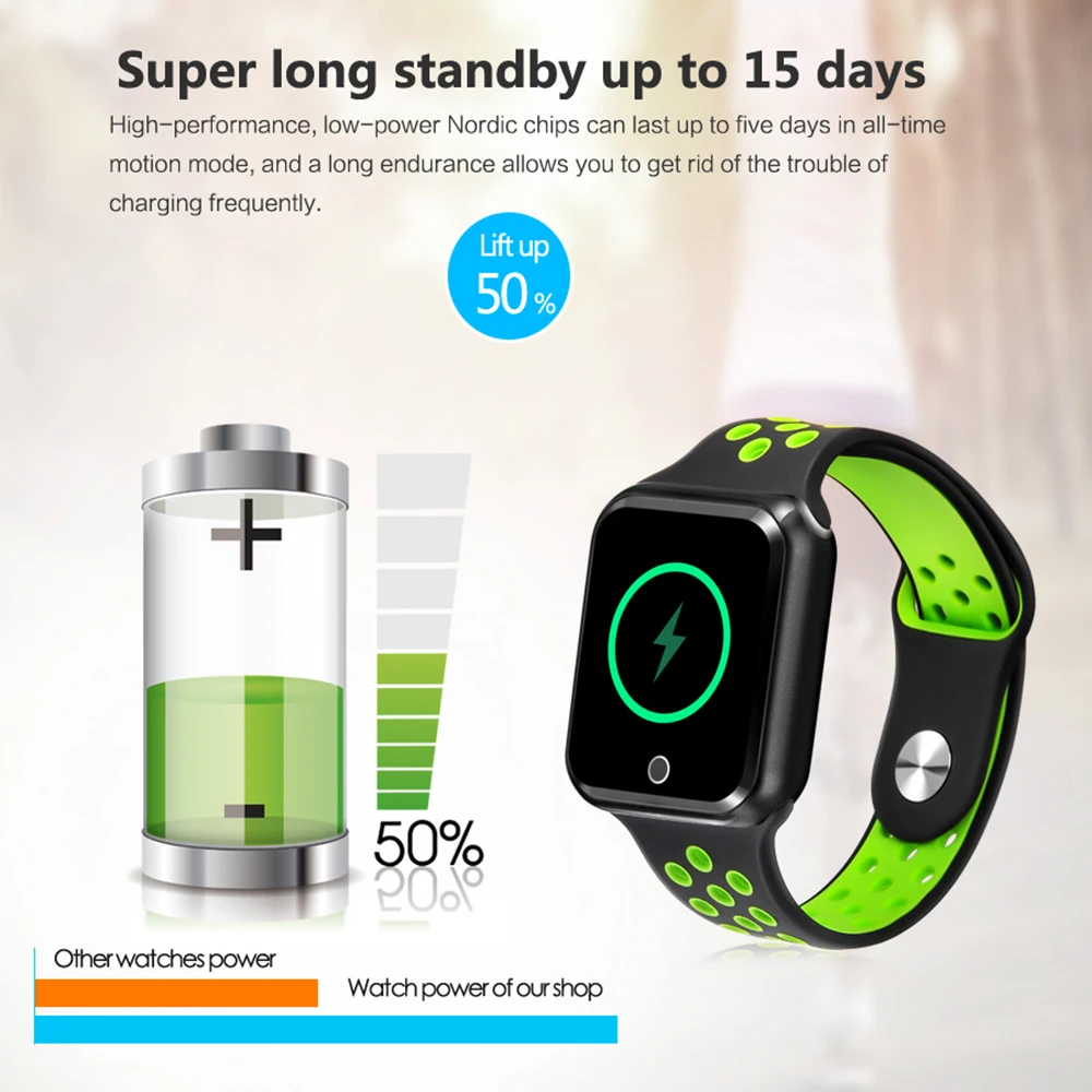 LEMDIOE Smart Watch Men Women Multiple Sport Modes Bluetooth IP67 Waterproof Heart Rate Monitor Blood Pressure Smartwatch