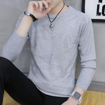 

Varsanol Winter Sweaters For Men O Neck Slim Sweater Long Sleeve Knitting Pullover Knitwear Casual Tops Solid Polyester Coats